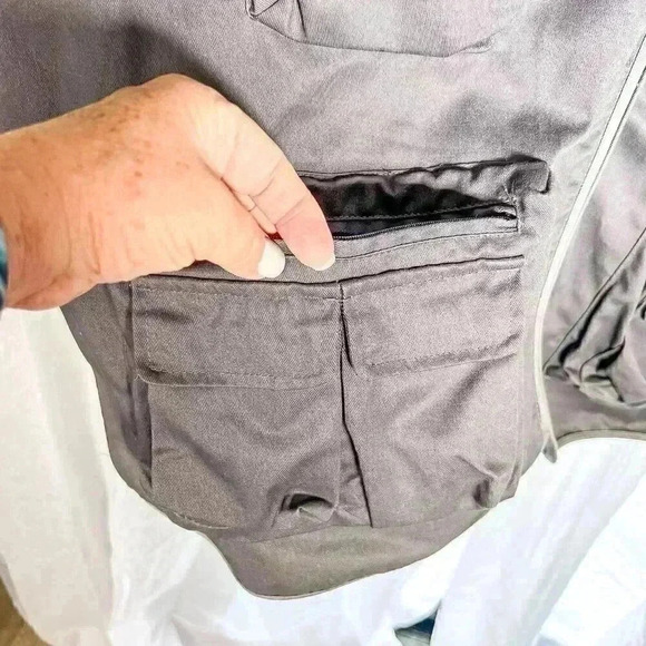 NWOT Stone Creek Size XXL Grey Stain Resistant Fishing Vest pockets comfy - Picture 4 of 10